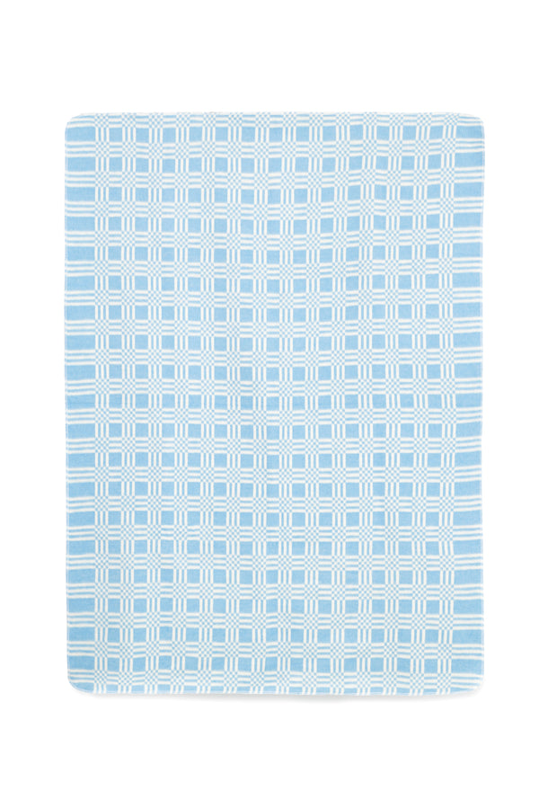 Light blue and white flat layout reversible with big squares and thinner lines overlapping around