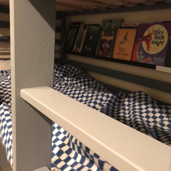 Checkered Blanket on a Bunkbed 